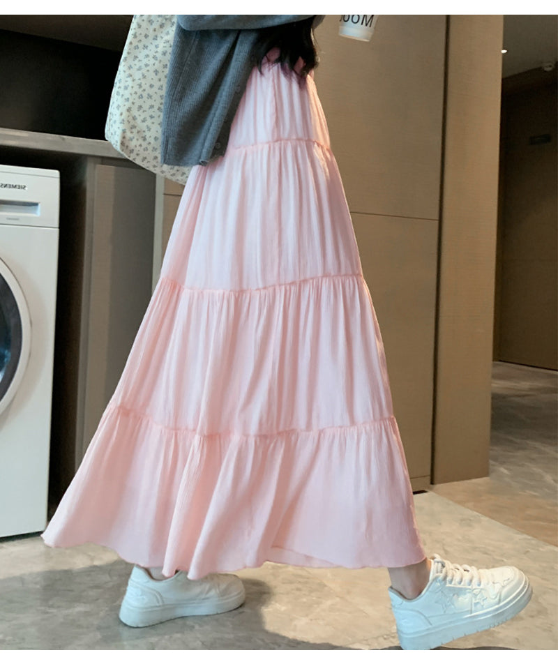 ティアードスカート スカート ロング レディース フリル プリーツスカート ギャザー 春 夏 秋 大人 フレアスカート マキシ フリルスカート Aライン レディース ミモレ丈 フレア ロング丈 大人 カジュアル おしゃれ 大きいサイズ ボトムス