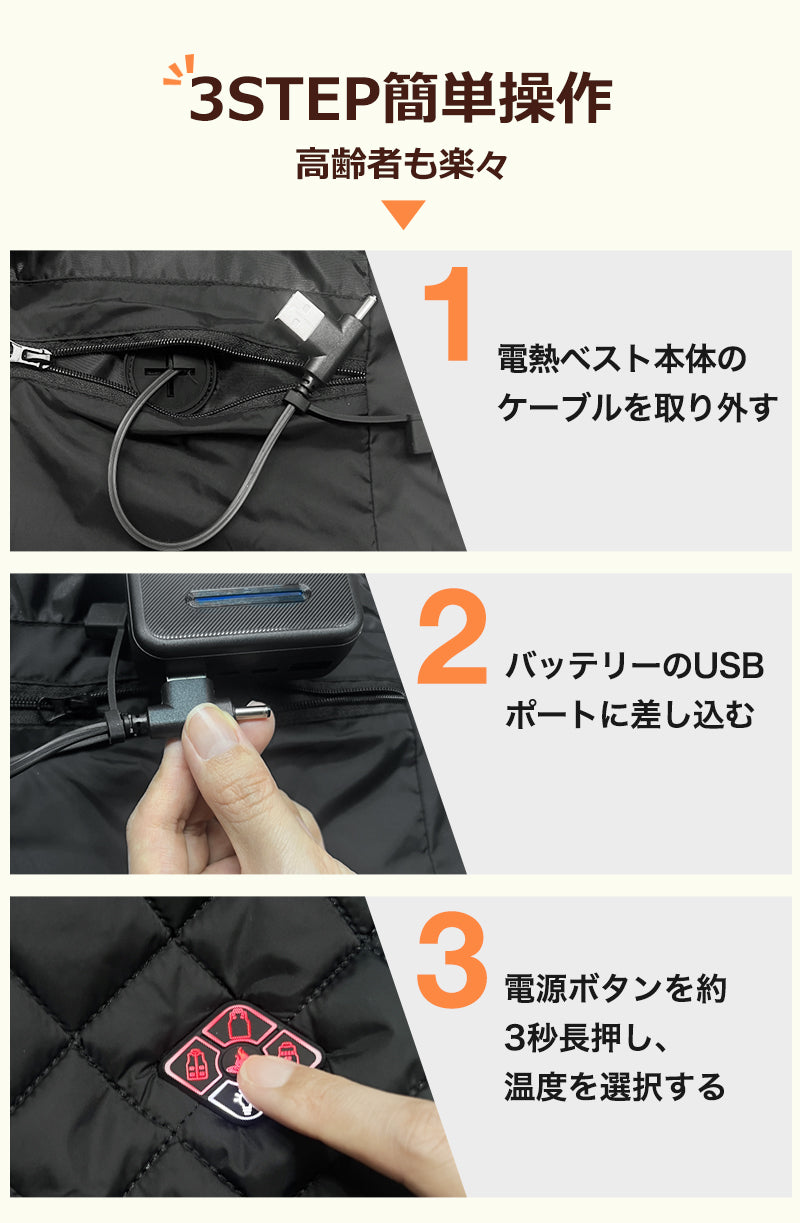 電熱ベスト バッテリー ヒーターベスト 21箇所発熱 3段階調温 発熱ベスト 電熱ベスト レディース 薄手 防寒ベスト 防寒着 作業用 電熱インナー 洗える USB給電 速暖 防寒対策 ポカポカ 日本製 繊維ヒーター ギフト