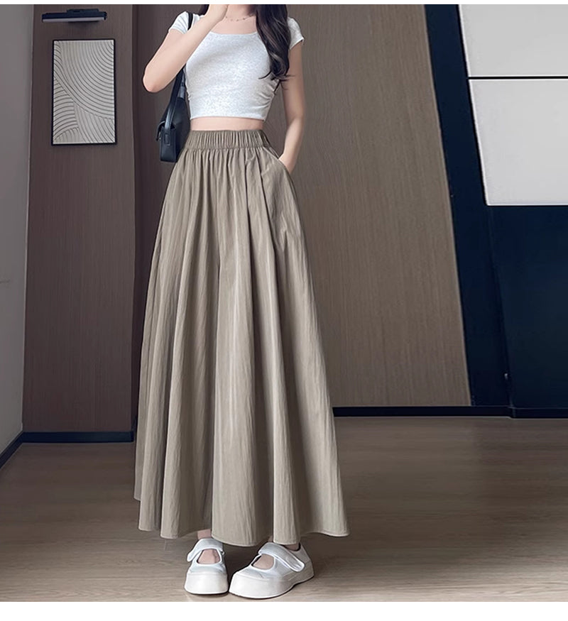 スカート ロング レディース ボリューム 春 夏 秋 大人 フレアスカート マキシ スカート Aライン ミモレ丈 フレア ひざ丈 ロング丈 大人カジュアル ボトムス レディース ボリューム裾 おしゃれ 大きいサイズ ポケット付き