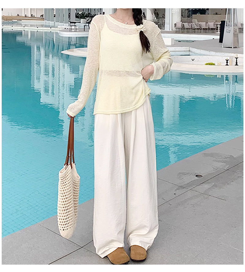パンツ ワイドパンツ レディース 高見えワイドパンツ 春 夏 秋 ガウチョ レディース ロング マキシ ミモレ丈 ワンマイルウェア レディース きれいめ 大きいサイズ ゆったり 楽ちん 体型カバー 細見え ポケット付き ボトムス